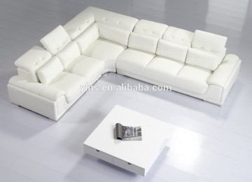 living room white leather sofa corner