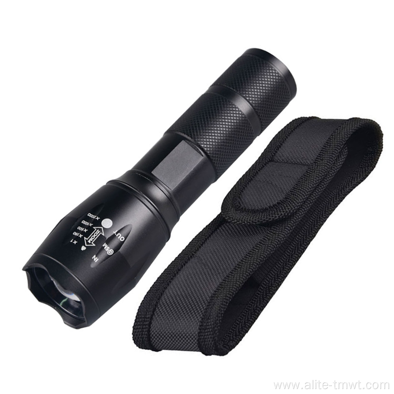 LED zoom usb rechargeable high power flashlight