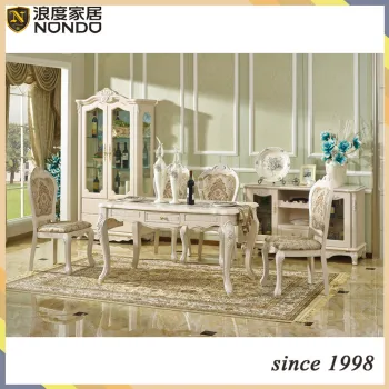Euro style new classical rectangle solid wood dining table F809