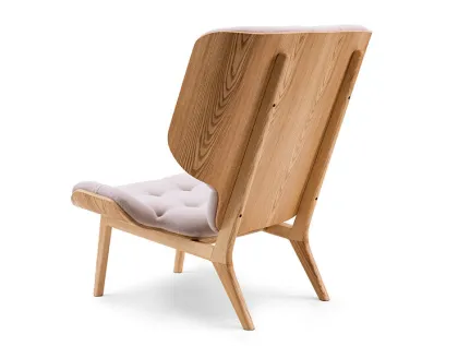 Mammoth Lounge Chair Leather Natural ash Base