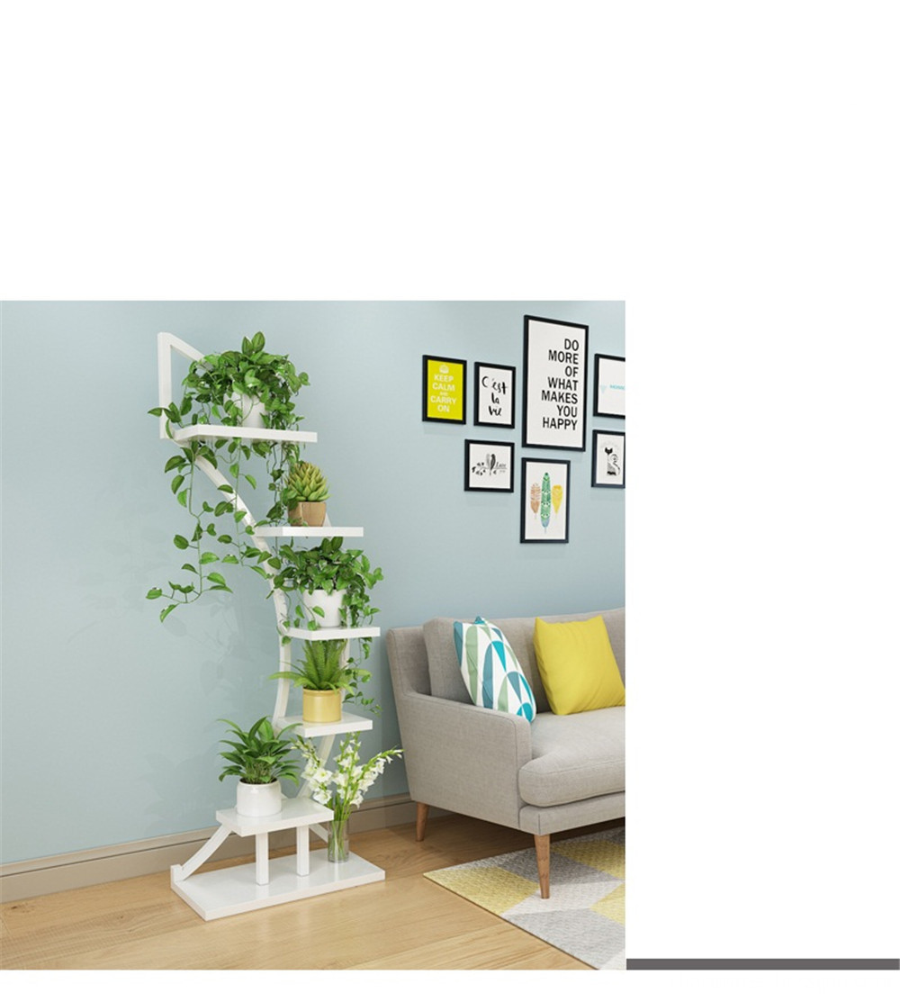 dinning room wooden flowerpot shelf