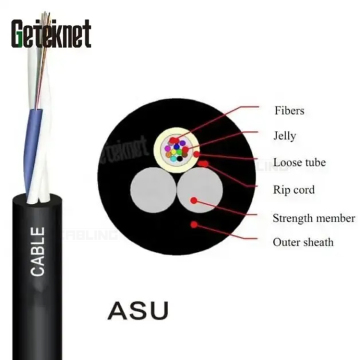 Geteknet MINI ADSS 6 Core Single Mode Fiber Optic Cable for FTTH Outdoor Network