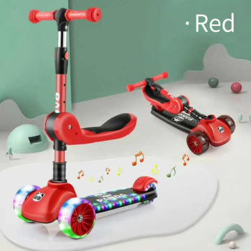 Adjustable Flicker Wheel Scooters For Kids With Seat