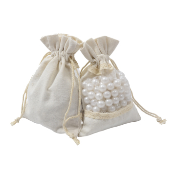 High Quality Exquisite Craft Small Cotton Pouch Drawstring Bag