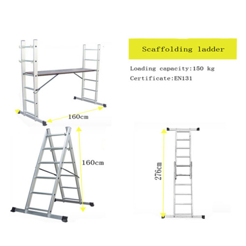 EN131 STANDARD ALUMINIUM سقالة الدرج