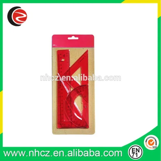 Red Office Ruler Set