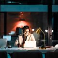 Dual USB LED Desk Lamp 3000K Metal Swivel Reading
