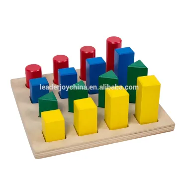 Children educational toys for montessori-geometry solid ladder