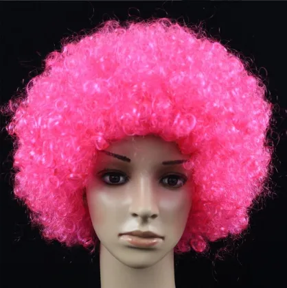 Rainbow Afro Wig - Colorful Clown Wig for Kids, Adults - 70's Disco Cosplay