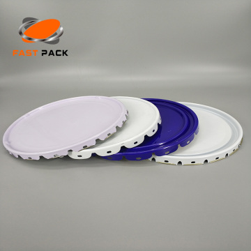 Metal tinplate pail lined curl flower lid