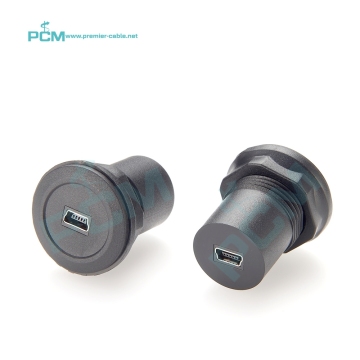 22mm Mini USB Female to Female Round Panel Mount Coupler: High-Quality Connection Solution