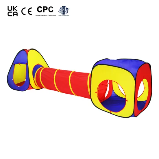 Multicolored Kids' Pop-Up Tent: A Customizable and Eco-Friendly Play Tunnel for Indoor and Outdoor Use