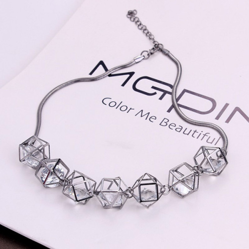 Con rắn chuỗi vòng cổ với bóng Zircon cổ áo Crystal Choker