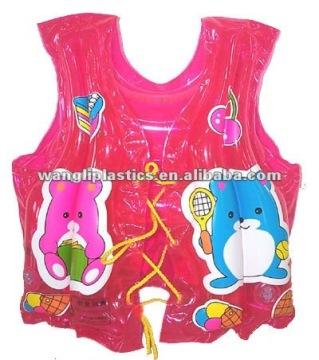 2012 Best Sale PVC Inflatable Kids Swimming Life Jacket Vest