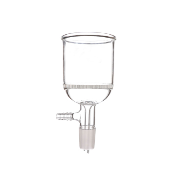 ชุด Filter Flask: ตัวกรอง Buchner พร้อมช่องทาง, แผ่นพรุน, แผ่นแก้วและขวด Erlenmeyer พร้อมข้อต่อ