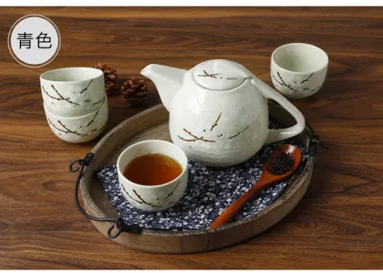 Japanese Style Kung Fu Tea Cup and Saucer Set - Creative Ceramic Tea Ware