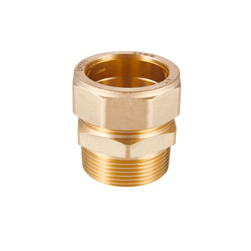 MY-6001 15mm x 0.75inch Brass Male Union Ferrule Hose Compression Pipe Fitting - Reducing Brass Connector