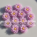 Lovely 14MM Resin Solid Color Flower Beads