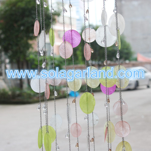 80CM Tall PVC Circle Pendant Chandelier With Metal Chain