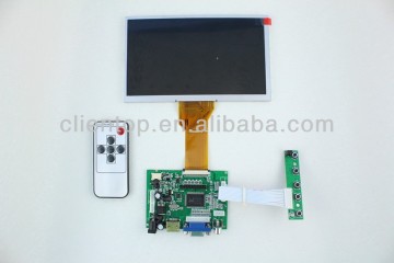 HDMI+VGA +AV of LCD driver board +AT070TN94 800*480 +OSD keypad with cable+Remote control and receiver LCD set
