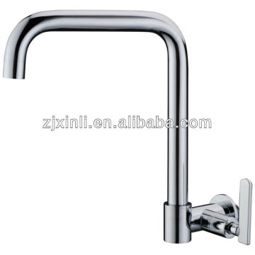 High Quality Brass Kitchen Sink Cold Faucet, Polish and Chrome Finish, Wall Mounted