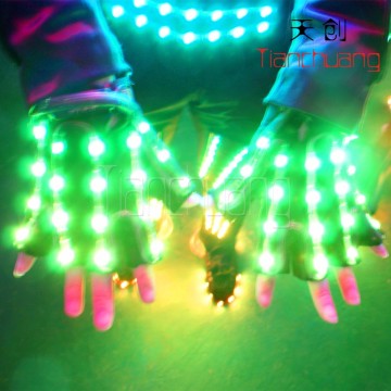 Quality High Fashion Magic Lighting Rave Party Flashing LED Gloves