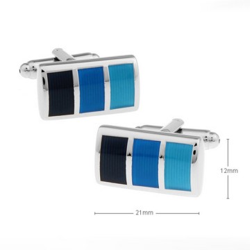 Custom Three-Color Enamel Cufflinks, High Quality Men Cufflinks For Gift