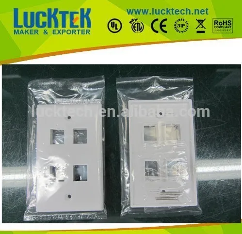 4 Ports USA type Plastic Duplex wall Receptacle