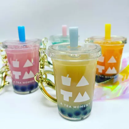 Unique Boba-Themed Accessories: Explore Pearl Milk Tea Cup, Teddy Bear, and Floating Boba Keychains