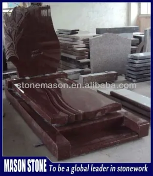 gravestone red engraving best sale flower