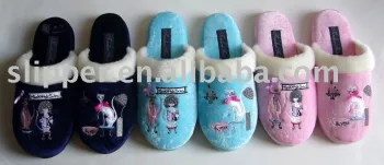 velour slipper