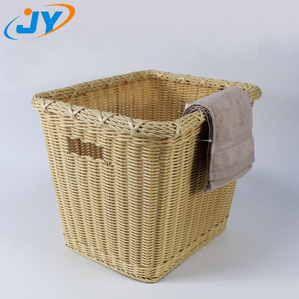 Washable PP Rattan Towel Laundry Basket for bathroom