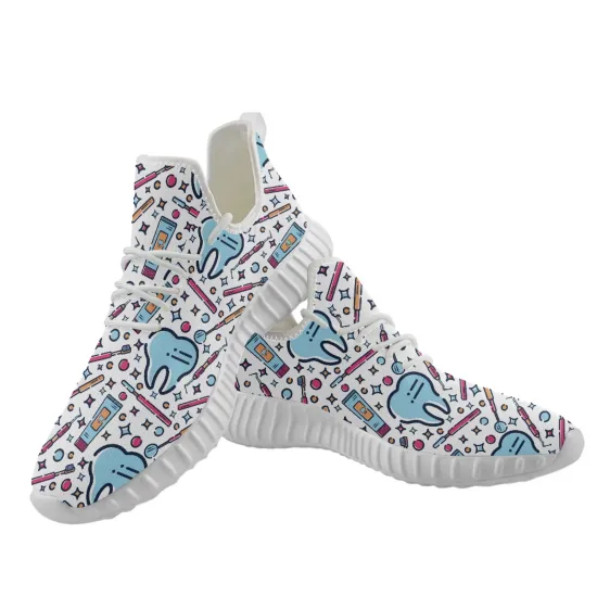 Classic Fly-knit Dental Design Breathable Sports Shoes for Drop Shipping