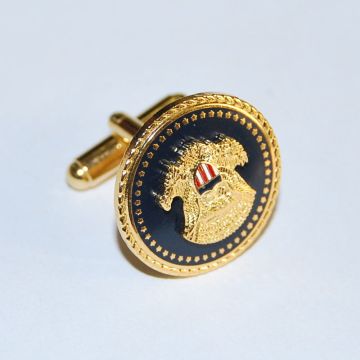 Brass / Zinc Alloy 1.5mm - 3.0mm Custom Cufflinks With Epoxy Coating