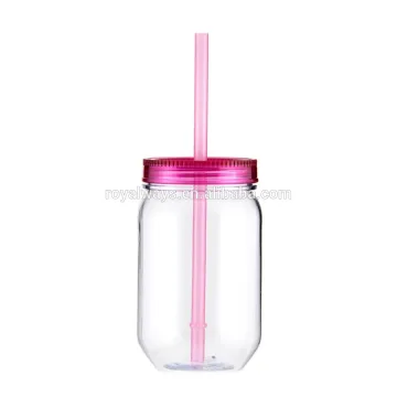 single wall plastic mason jar without handle