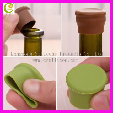 Christmas Items High Quality Reusable Eco-friendly Silicone Rubber Wine Stopper Bottle Cap for Promotional Gift