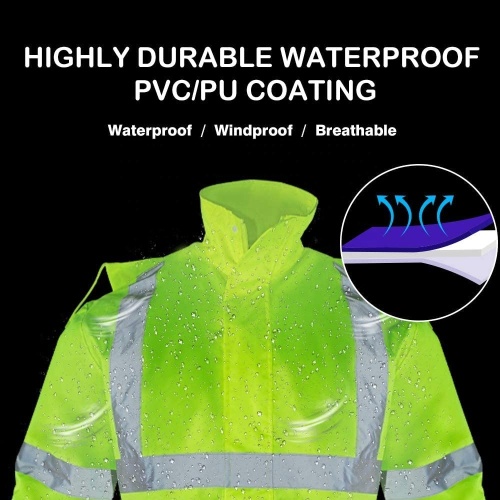 High Visibility Rain Suits Wholesale Custom Logo High Visibility Work Suits Raincoat Manufactory