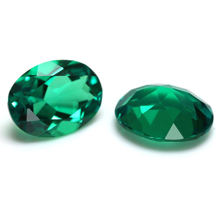 콜롬비아 에메랄드 타원형 브릴리언트 컷의 꽃무늬 주얼리