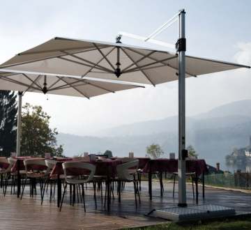 Hot Sale Waterproof 3x4m Aluminum Garden Umbrella with LED Light