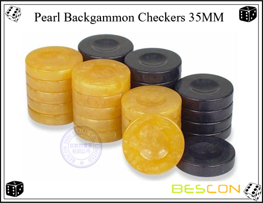Pearl Backgammon Checkers 35MM