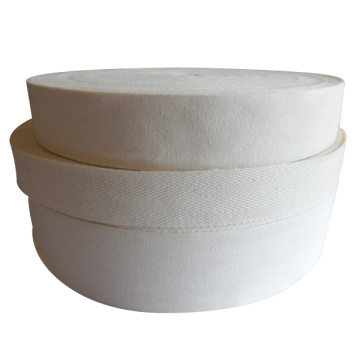 Woven edge 100% cotton tape Offwhite