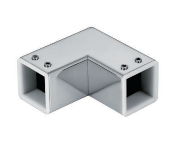 25x25 90 Degree Square Tube Adapter with Rubber