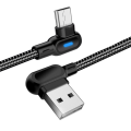 Câble de données Micro USB à 90 degrés LED à 90 degrés