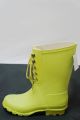 Amarillo Bowknot goma media lluvia botas Wear-resistant y 36 tamaño