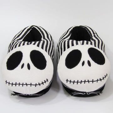Anime-Inspired Christmas and Halloween Slippers: Jack Skellington-Themed Plush Cotton Holders for Winter Home Comfort
