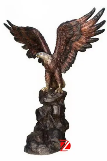 bronze flying eagle sculpture for garden decoration