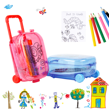 Educational coloring set funny trolley moveable art toy for kids