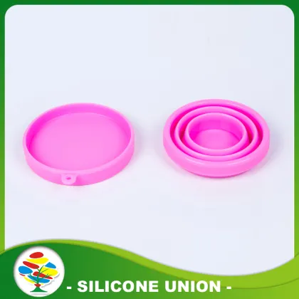 Light Blue Silicone Pet Dog Bowls For Travel