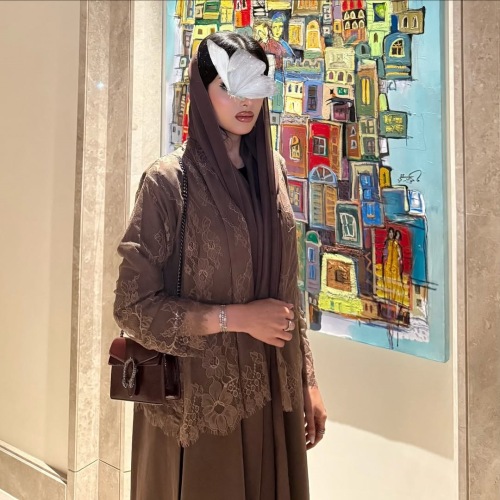 روکش توری زیبا ژاکت کش باف پشمی اپن Abaya برای زنان