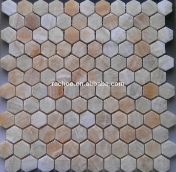 Rosin yellow marble mosaic